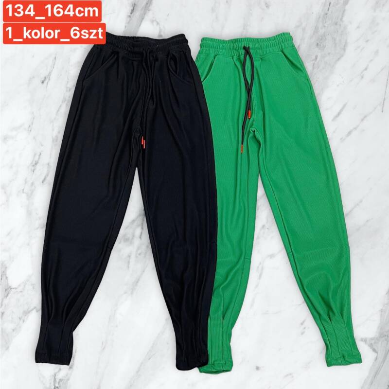 Spodnie dziewczęcy. Roz 134-164. 1 kolor Paczka 6 szt . 1
