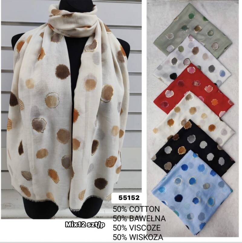 Szaliki damskie Roz Standard, Mix Kolor Paczka 12 szt