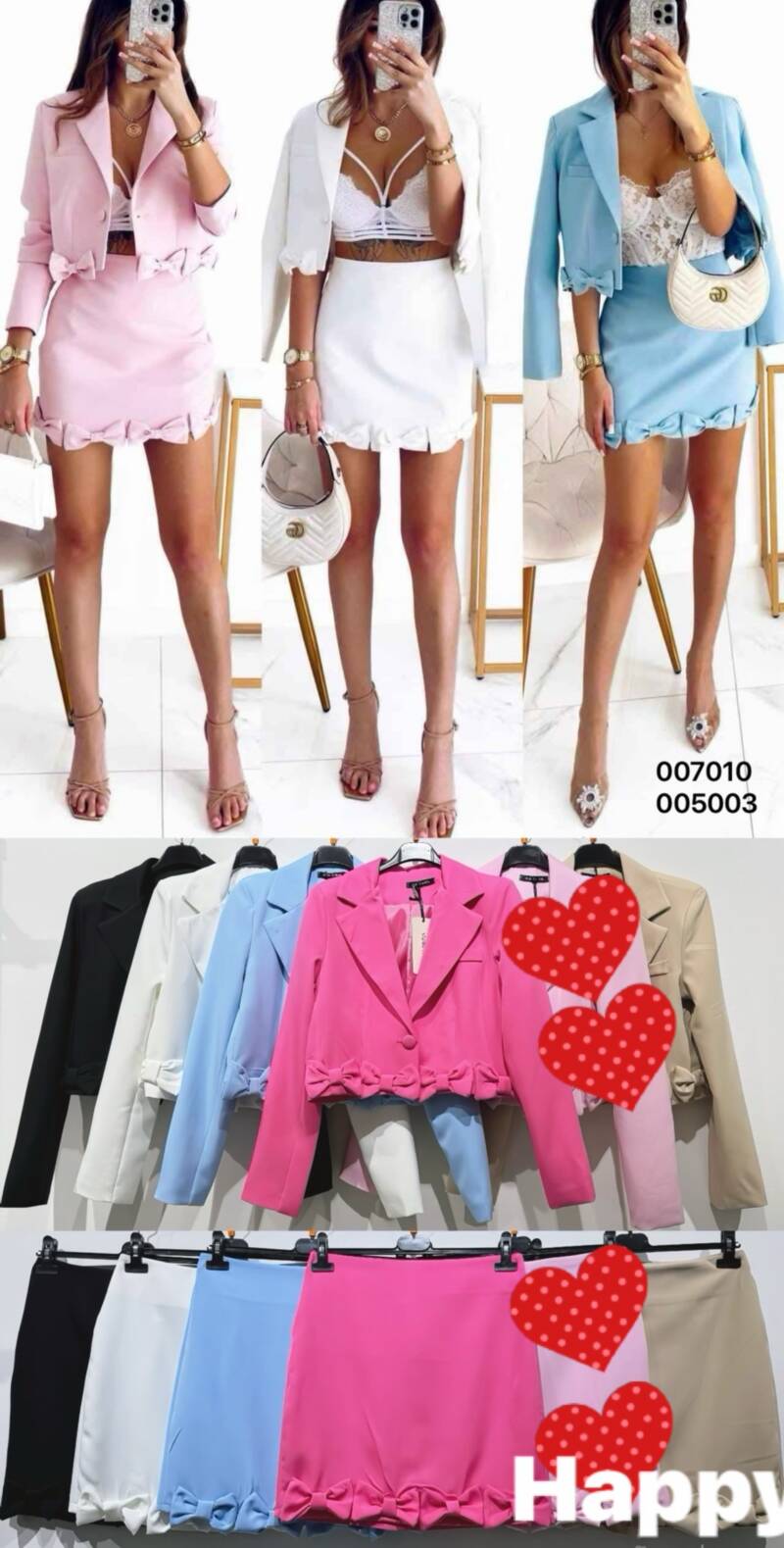 Komplet damskie (Włoskie produkt) Roz Standard, Mix Kolor Paczka 5 szt 1