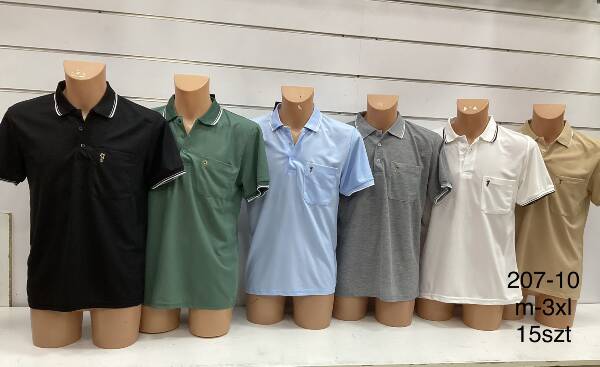 Bluzka męskie Roz M-3XL, Mix Kolor Paczka 15 szt 1