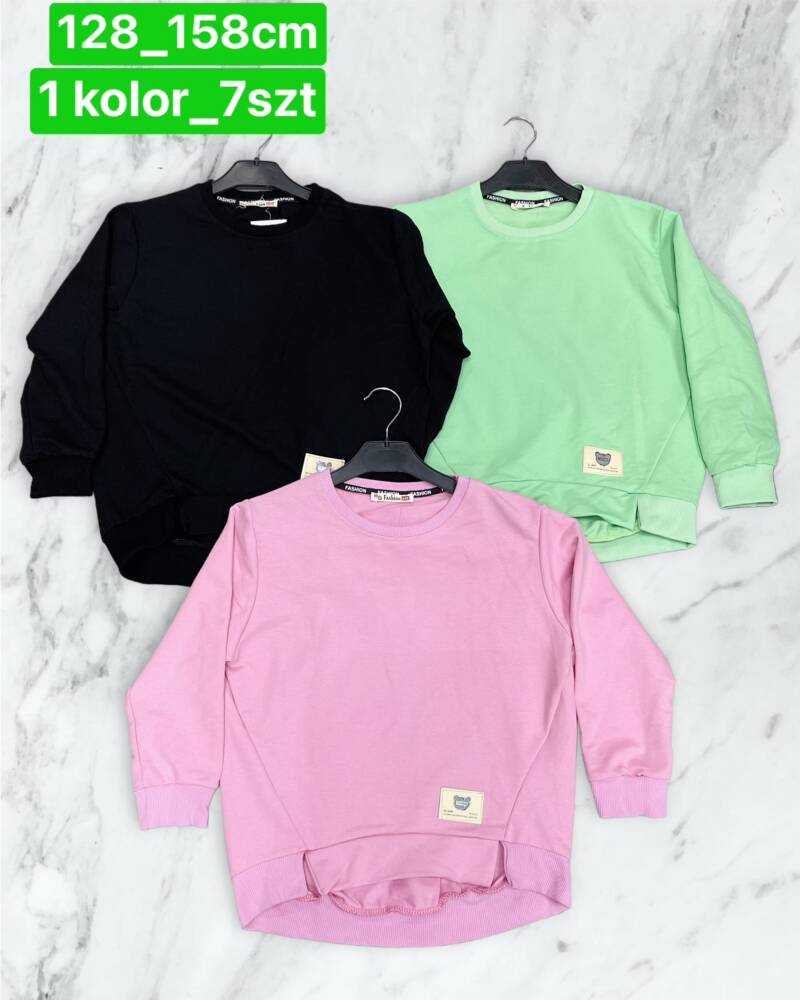 Bluzka dziewczęcy. Roz 128-158. 1 Kolor Paczka 7 szt 1