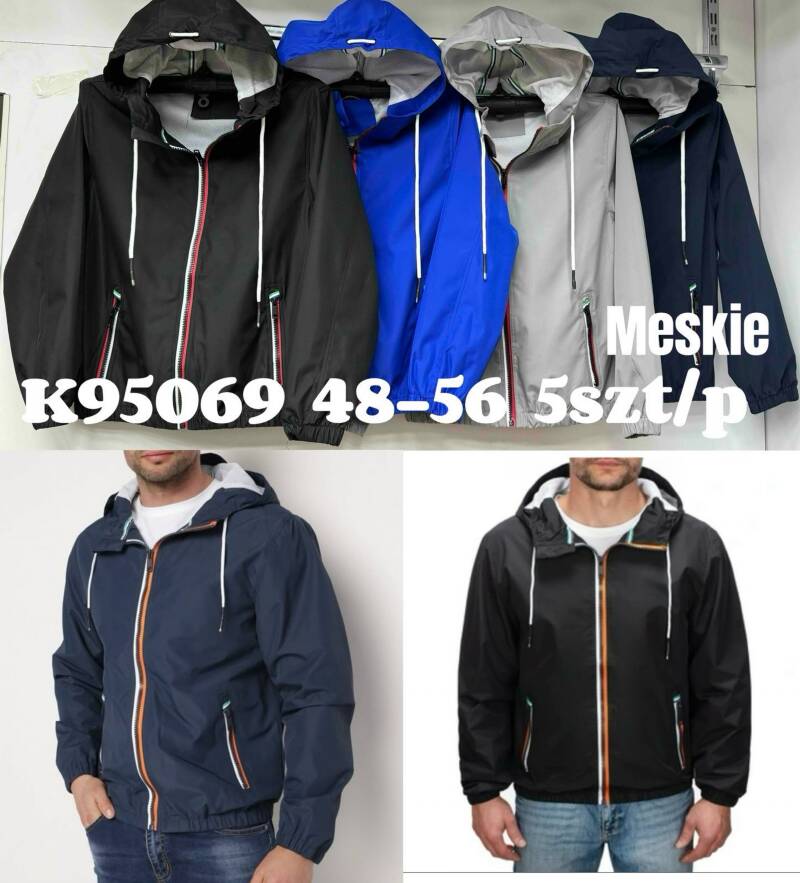 Kurtka męska cienka Roz 48-56, 1 Kolor Paczka 5 szt