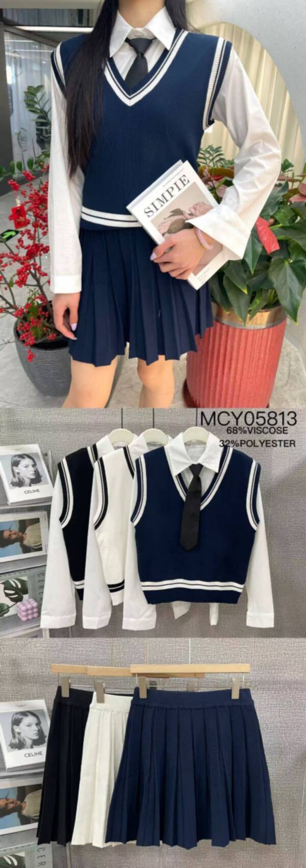 Komplet damskie (Francja produkt) Roz Standard, Mix Kolor Paczka 6 szt