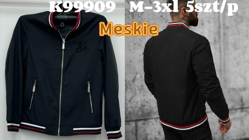 Kurtka męska cienka Roz M-3XL, 1 Kolor Paczka 5 szt 1