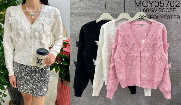 Swetry damskie (Francja produkt) Roz Standard, Mix Kolor Paczka 6 szt 1