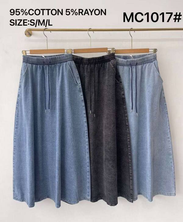 SpódnicE damskie jeansy (Francja produkt) Roz S-M-L, 1 Kolor Paczka 6 szt 1