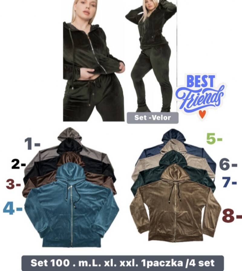 Komplet damskie Roz S/M-L/XL, Mix Kolor Paczka 4 szt 1