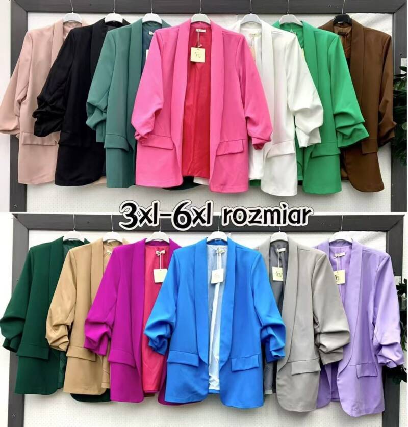 Płaszcze damskie (Włoskie produkt) Roz 3XL-6XL, Mix Kolor Paczka 5 szt