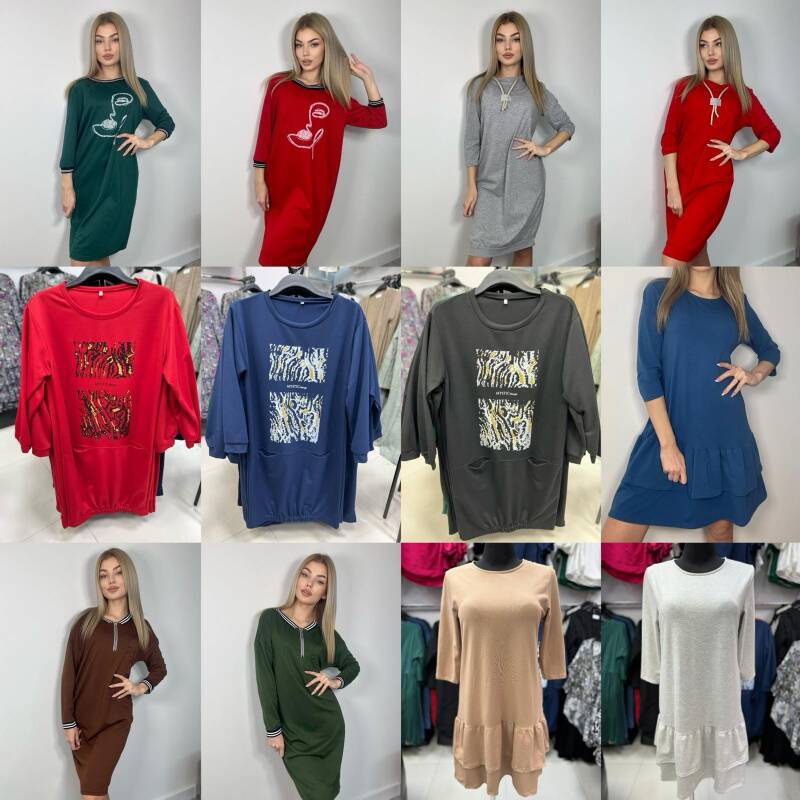 Sukienki damskie (Polska produkt) Roz S-3XL Mix Kolor Paczka 5 szt 1