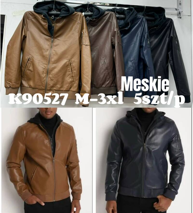 Kurtka męska skórzana Roz M-3XL, 1 Kolor Paczka 5 szt