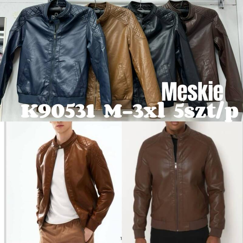 Kurtka męska skórzana Roz M-3XL, 1 Kolor Paczka 5 szt 1