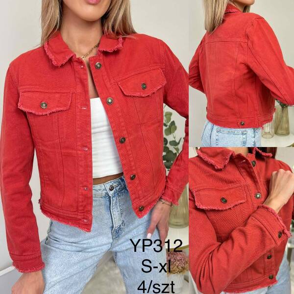 Kurtki damskie jeansy Roz S-XL, 1 Kolor Paczka 4 szt 1