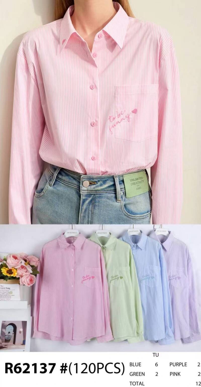 Koszula damska (Francja produkt) Roz Standard, Mix Kolor, Paczka 12 szt 1