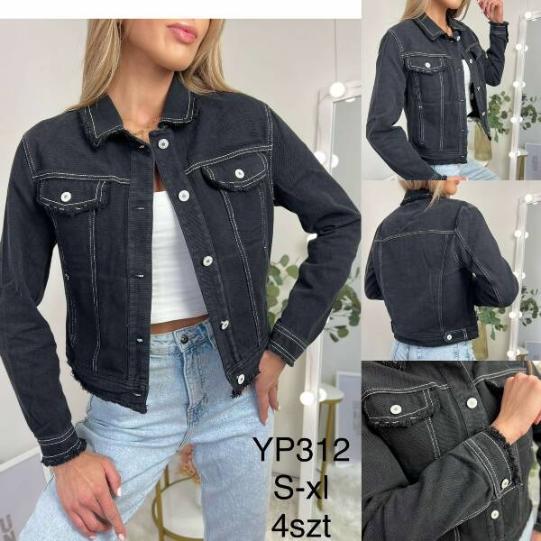Kurtki damskie jeansy Roz S-XL, 1 Kolor Paczka 4 szt 1