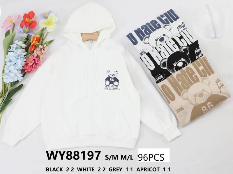 Bluzy damskie (Francja produkt) Roz S/M-L/XL, Mix Kolor, Paczka 12 szt 1