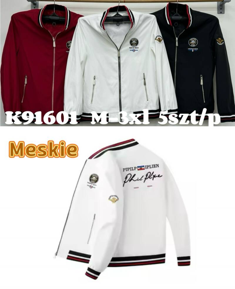 Kurtka męska cienka Roz M-3XL, 1 Kolor Paczka 5 szt 1