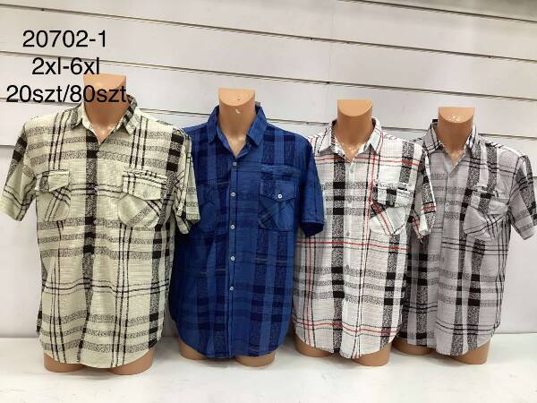Koszula męska Roz 2XL-6XL, Mix Kolor Paczka 15 szt 1