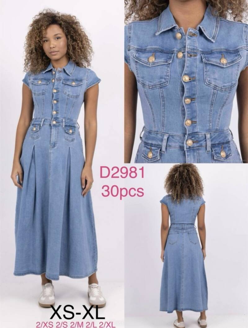 Sukienki damskie jeansy Roz XS-XL, 1 Kolor Paczka 10 szt 1