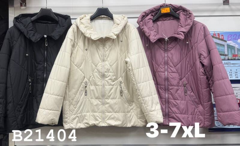 Kurtki damskie cienki Roz 3XL-7XL, 1 Kolor Paczka 5 szt