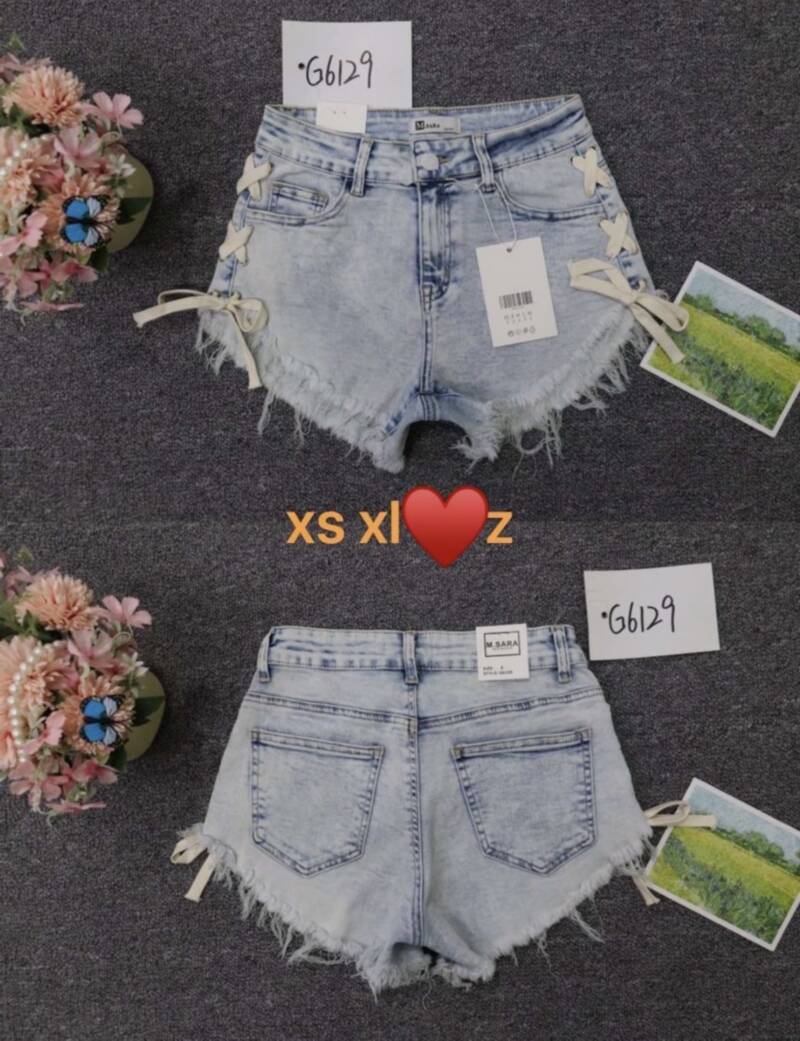 Szorty damskie jeansy Roz XS-XL, 1 Kolor Paczka 10 szt 1