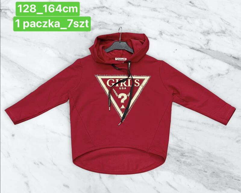 Bluza chłopięca Roz 128-164. 1 kolor Paczka 7 szt.