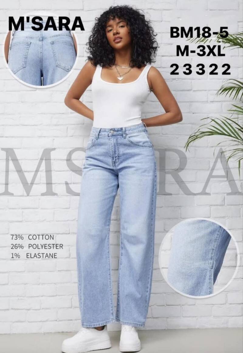 Spondnie damskie jeansy Roz M-3XL, 1 Kolor Paczka 12 szt 1