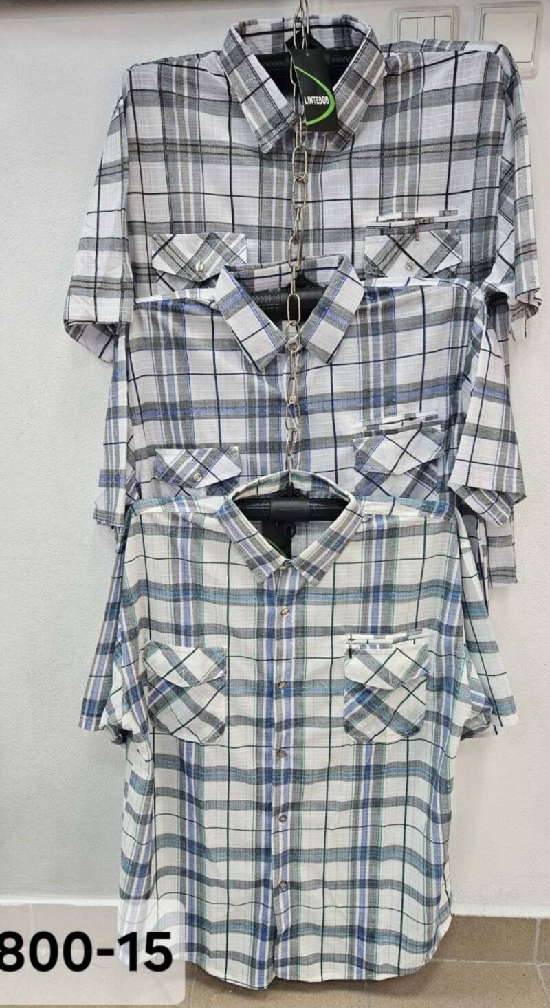 Koszula męska Roz L-4XL. Mix kolor. Paczka 15 szt