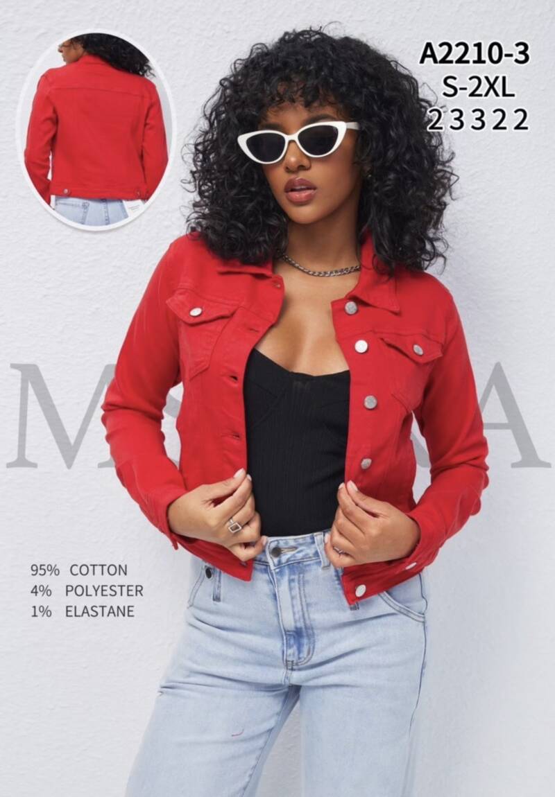 Kurtki damskie jeansy Roz S-2XL, 1 Kolor Paczka 12 szt 1