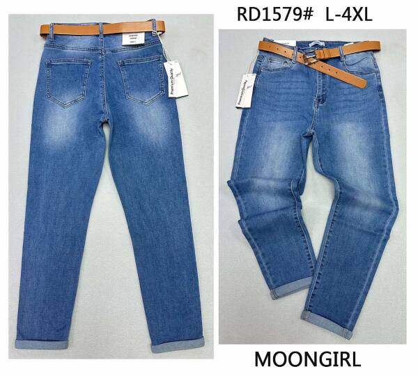 Spondnie damskie jeansy Roz L-4XL, 1 Kolor Paczka 10 szt 1