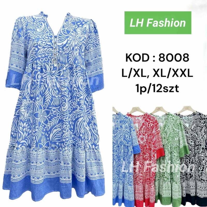 Sukienki damskie Roz L-2XL, Mix Kolor Paczka 12 szt