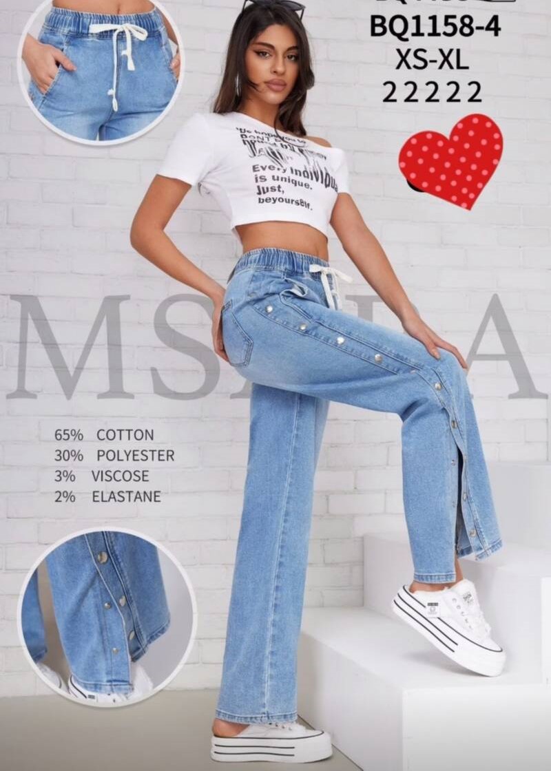 Spondnie damskie jeansy Roz XS-XL, 1 Kolor Paczka 10 szt 1