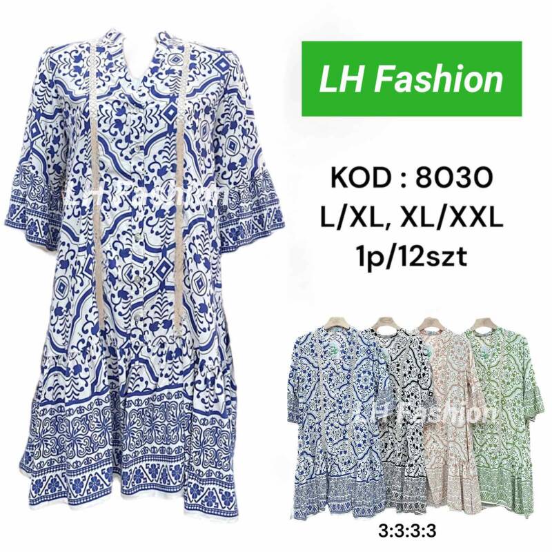 Sukienki damskie Roz L-2XL, Mix Kolor Paczka 12 szt 1