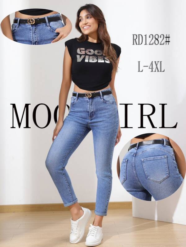 Spondnie damskie jeansy Roz L-4XL, 1 Kolor Paczka 10 szt