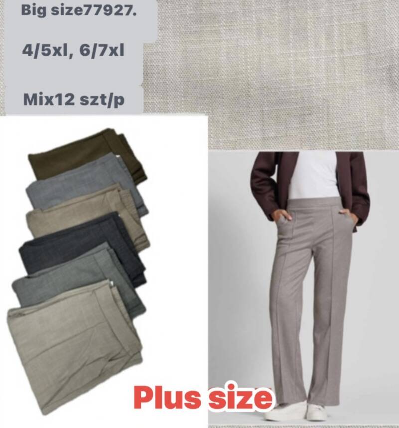 Spodnie damskie Roz 4XL-7XL, Mix Kolor Paczka 12 szt 1