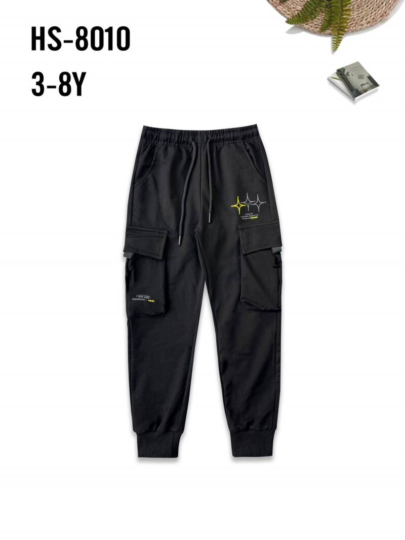 Spodnie dresowe chłopięce. Roz 3-8, 1 Kolor Paczka 5 szt.