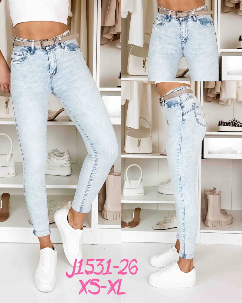Spondnie damskie jeansy Roz XS-XL, 1 Kolor Paczka 10 szt