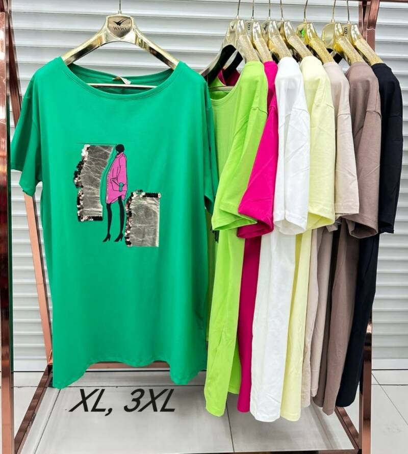 Bluzki damskie (Turecki produkt) Roz XL-3XL, Mix Kolor Paczka 2 szt