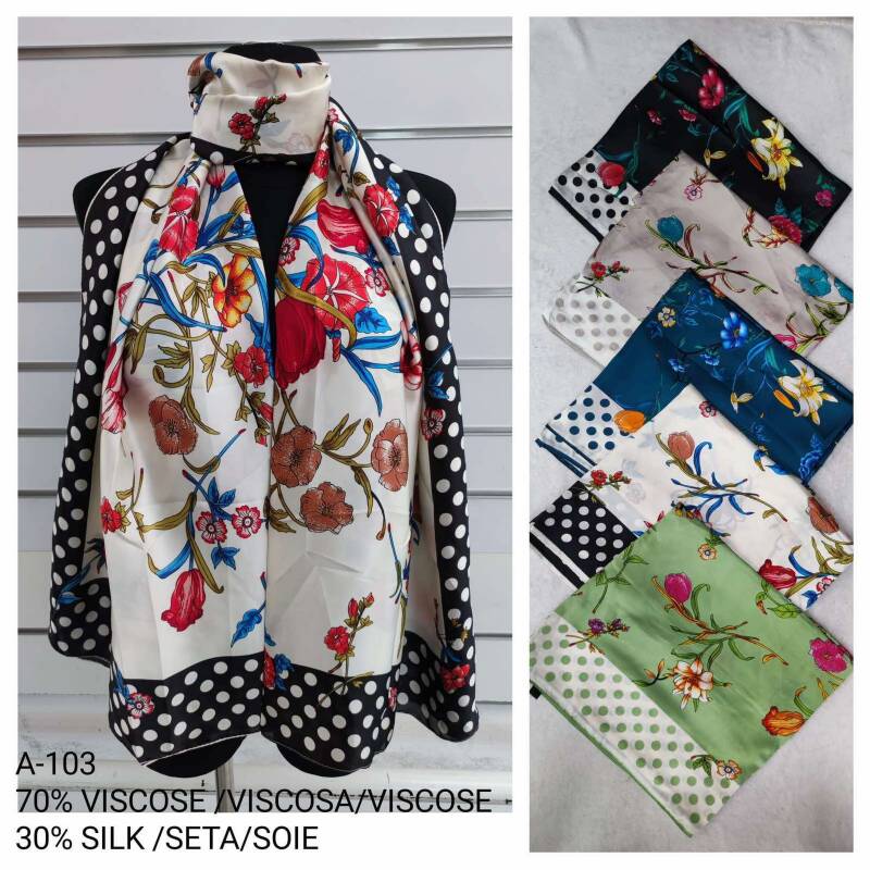 Szaliki damskie Roz Standard, Mix Kolor Paczka 12 szt