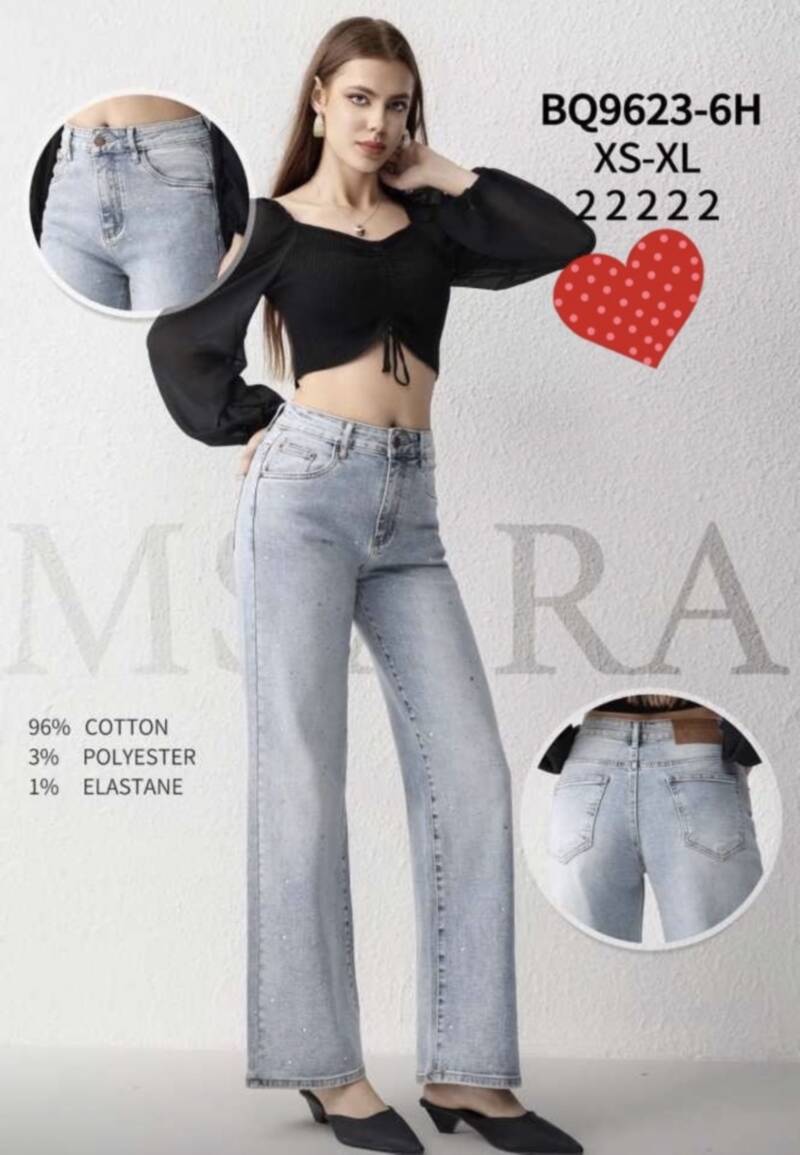 Spondnie damskie jeansy Roz XS-XL, 1 Kolor Paczka 10 szt