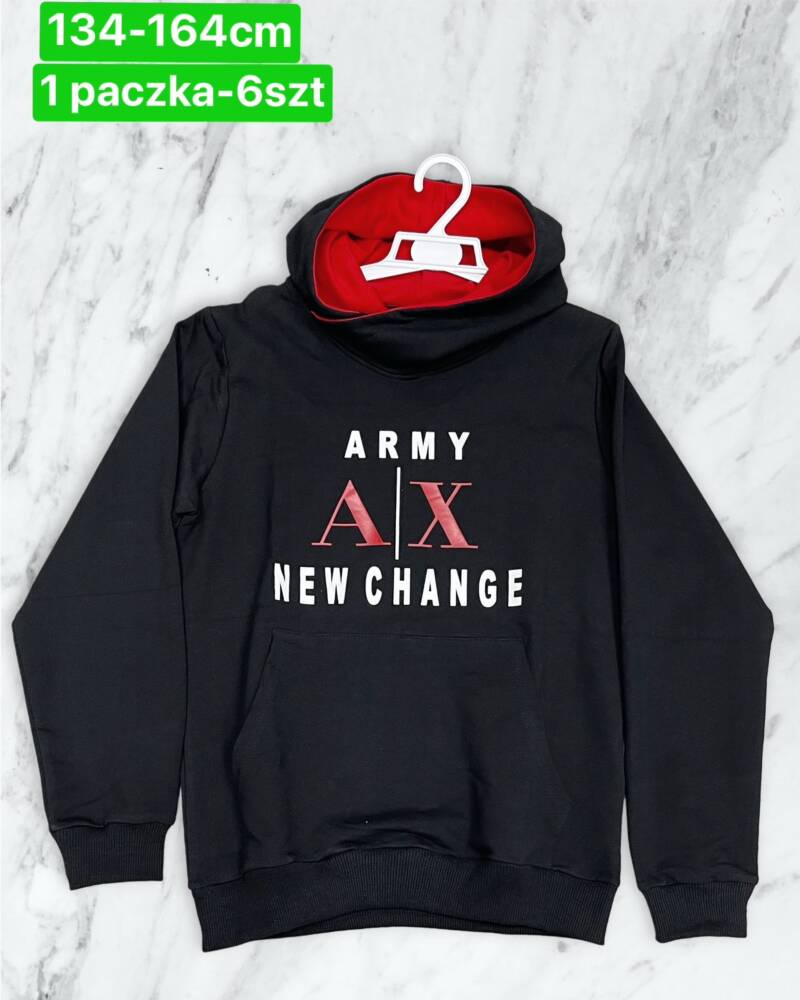 Bluza chłopięca Roz 134-164. 1 kolor Paczka 6 szt.