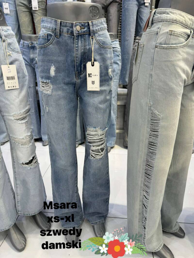 Spondnie damskie jeansy Roz XS-XL, 1 Kolor Paczka 10 szt