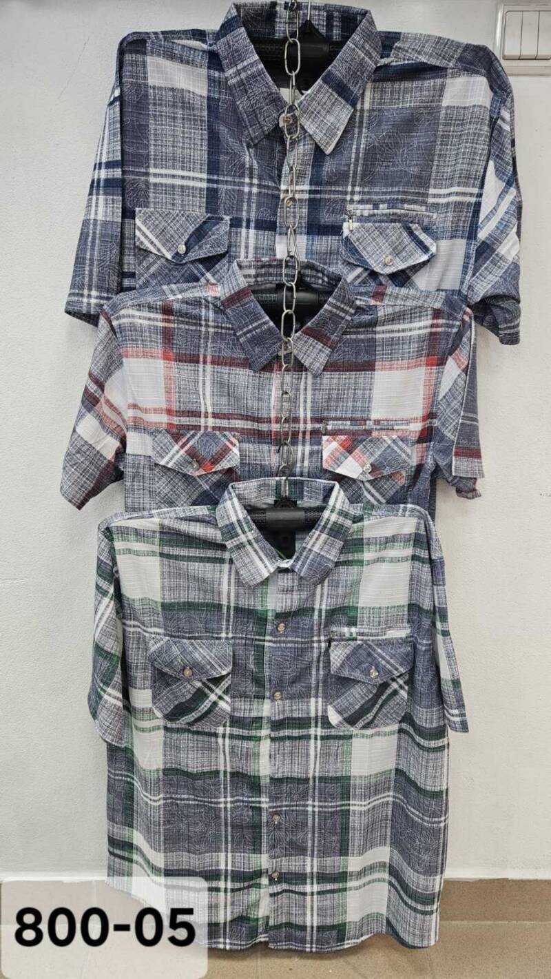 Koszula męska Roz L-4XL. Mix kolor. Paczka 15 szt