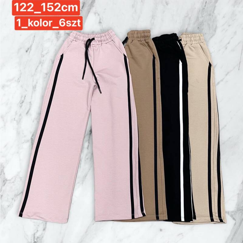 Spodnie dziewczęcy. Roz 122-152. 1 kolor Paczka 6 szt .