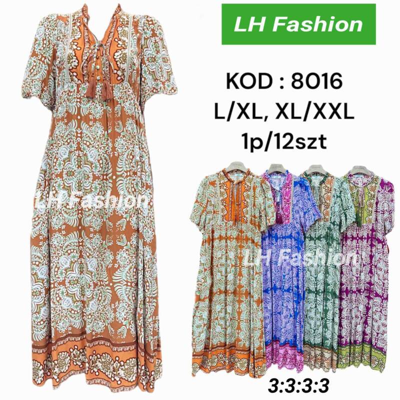 Sukienki damskie Roz L-2XL, Mix Kolor Paczka 12 szt