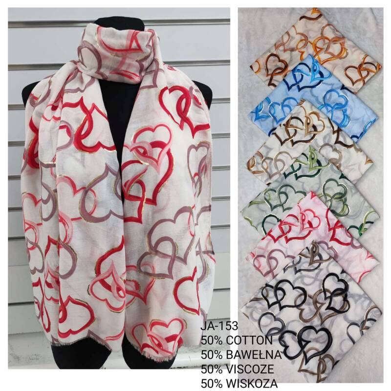 Szaliki damskie Roz Standard, Mix Kolor Paczka 12 szt