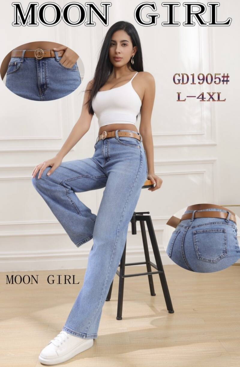 Spondnie damskie jeansy Roz L-4XL, 1 Kolor Paczka 10 szt 1