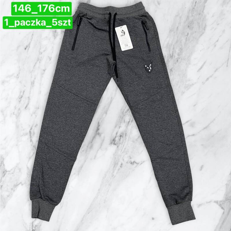 Spodnie chłopięca Roz 146-176. 1 kolor Paczka 5 szt. 1