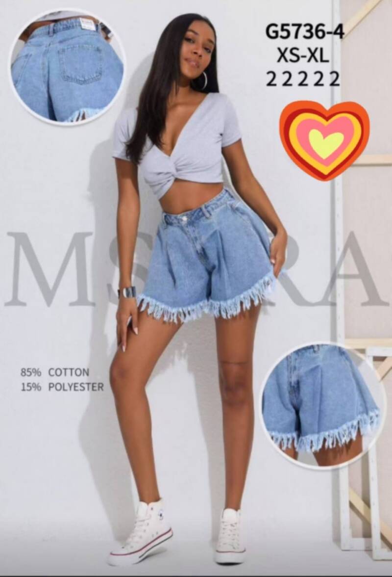 Szorty damskie jeansy Roz XS-XL, 1 Kolor Paczka 10 szt