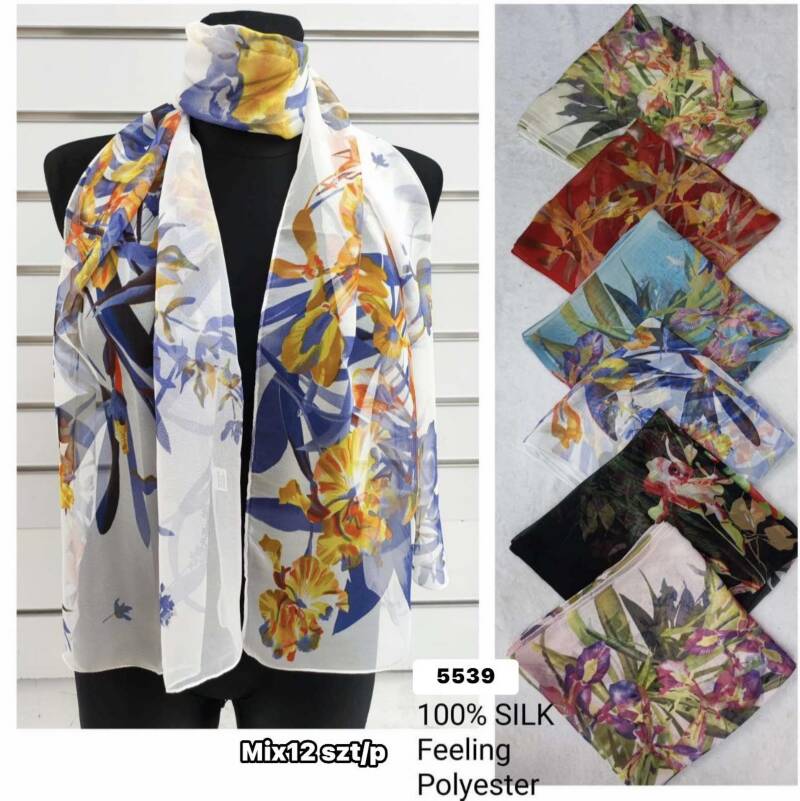 Szaliki damskie Roz Standard, Mix Kolor Paczka 12 szt 1