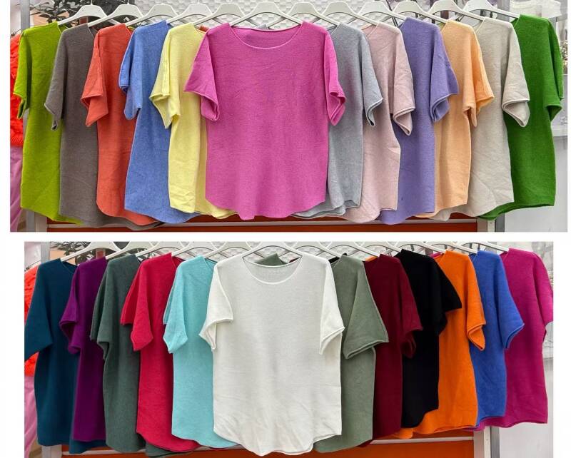 Bluzki damskie (Włoskie produkt) Roz Standard, Mix Kolor Paczka 5 szt